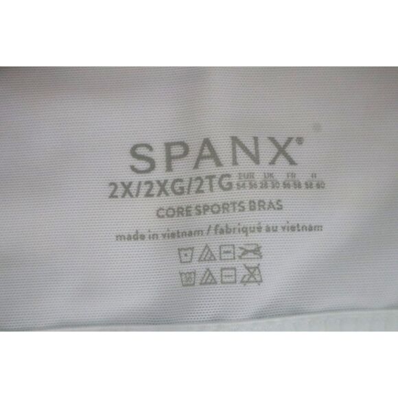 SPANX 50219R Women's Sz 2XL White Longline Medium Impact Sports Bra - Picture 5 of 5